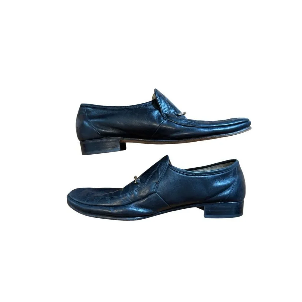 Bally black leather horsebit loafers size 9.5
